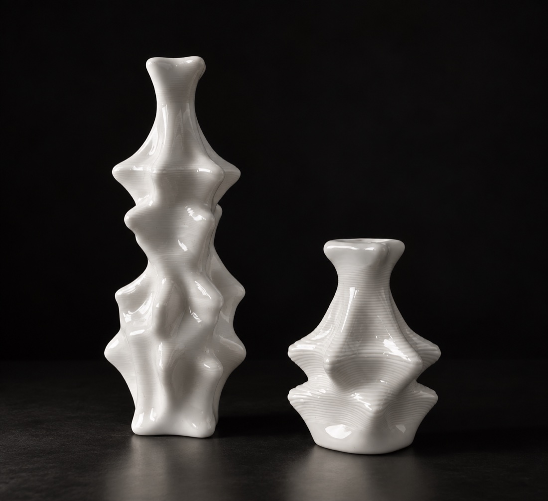 Finished ceramic candle holders